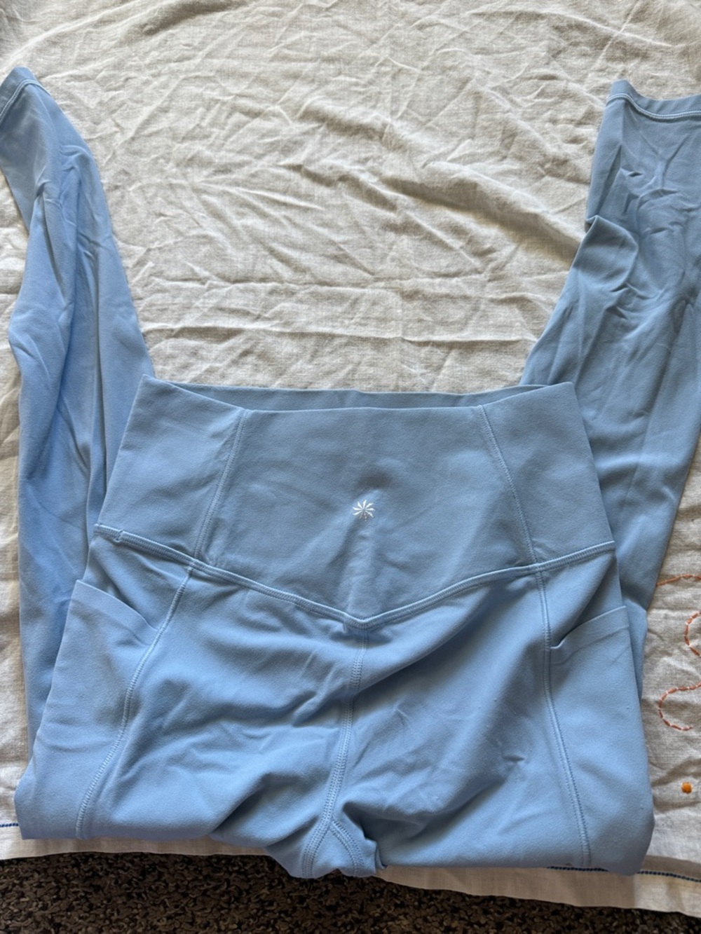 Athleta Light Blue High-Waist Leggings